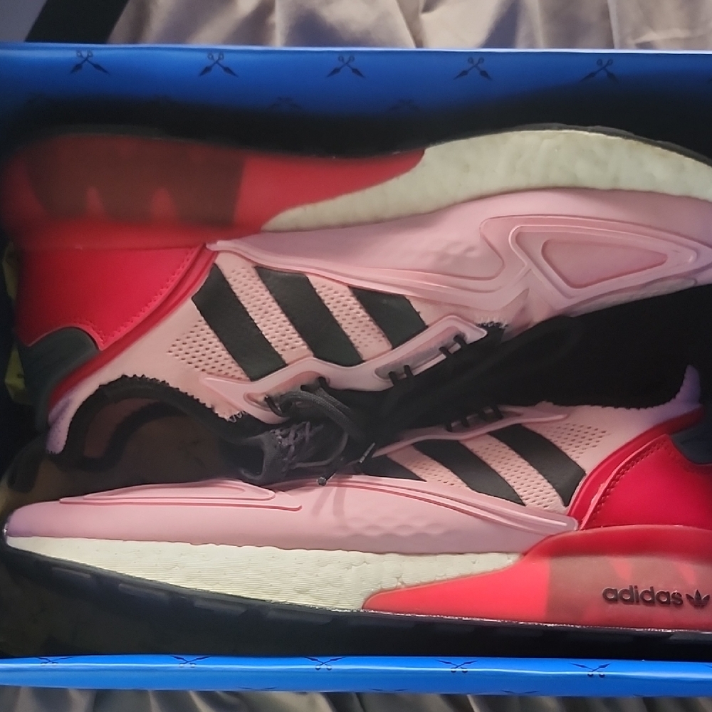 Adidas Mens Pink Nimja ZX 2k Athletic Sneaker